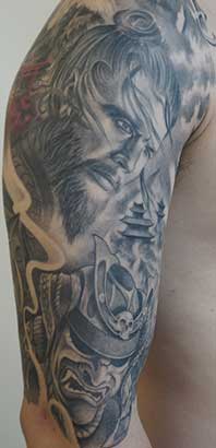 Done With Heart Tattoo - Samurai