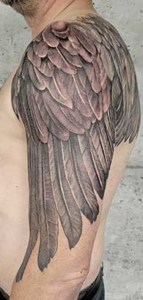 Done With Heart Tattoo - Angel wings
